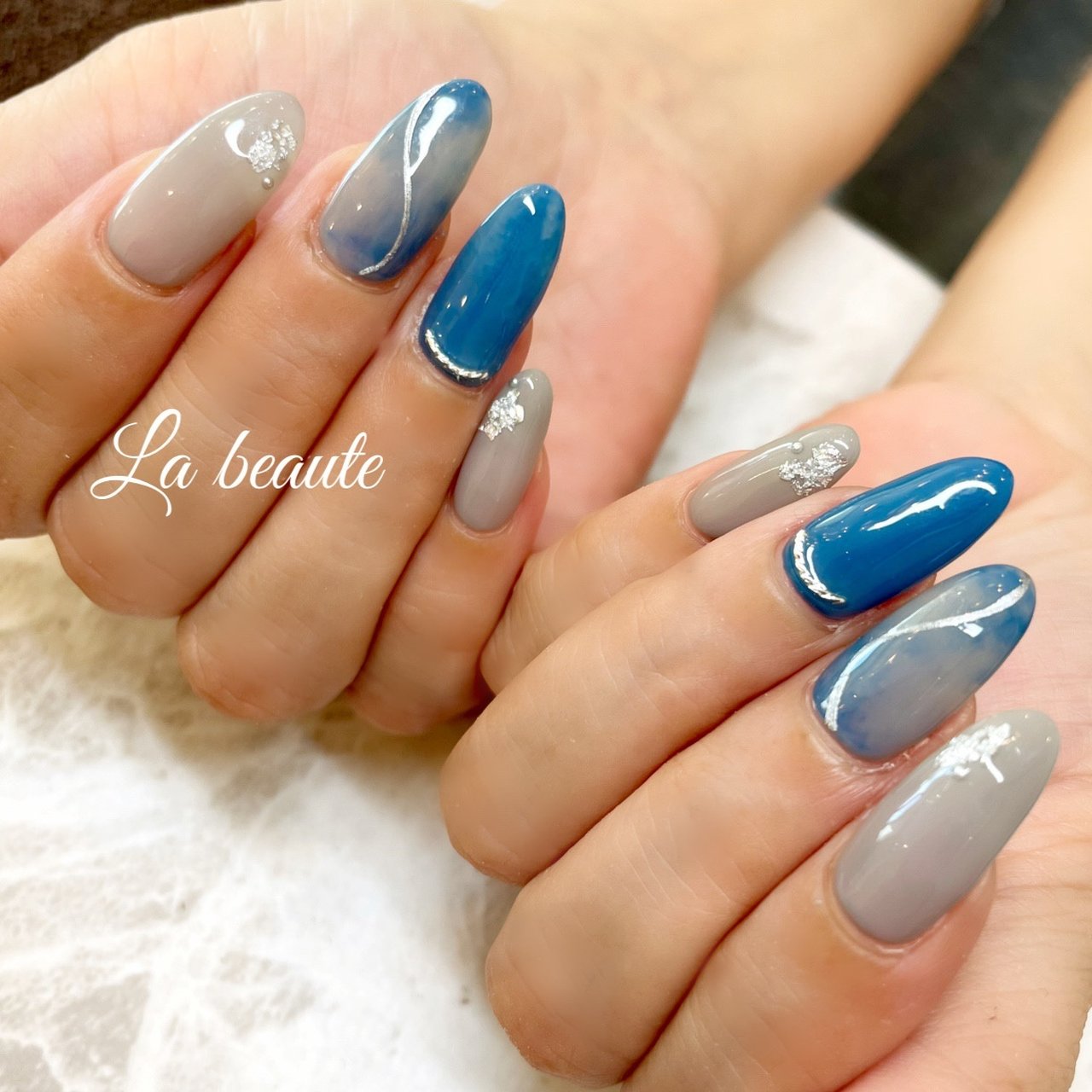 オールシーズン ハンド タイダイ ニュアンス ロング La Beaute ラ ボーテ 月が丘店のネイルデザイン No ネイル ブック