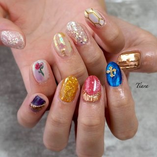 美女と野獣ネイルのネイルデザイン ネイルブック