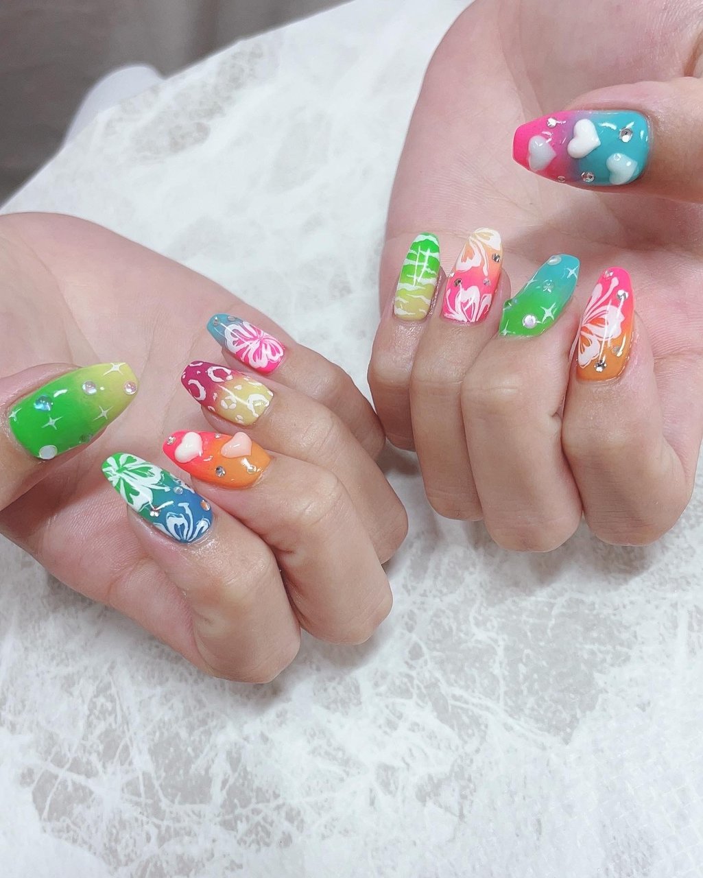 夏/海/リゾート/ライブ/ハンド - 大曲Hikari Nail⭐︎ﾋｶﾘﾈｲﾙのネイル