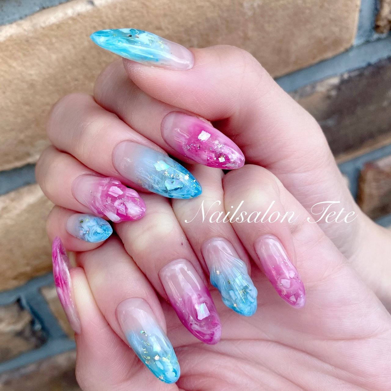 夏 オールシーズン 海 ハンド ニュアンス Nailtete 駅前店のネイルデザイン No ネイルブック