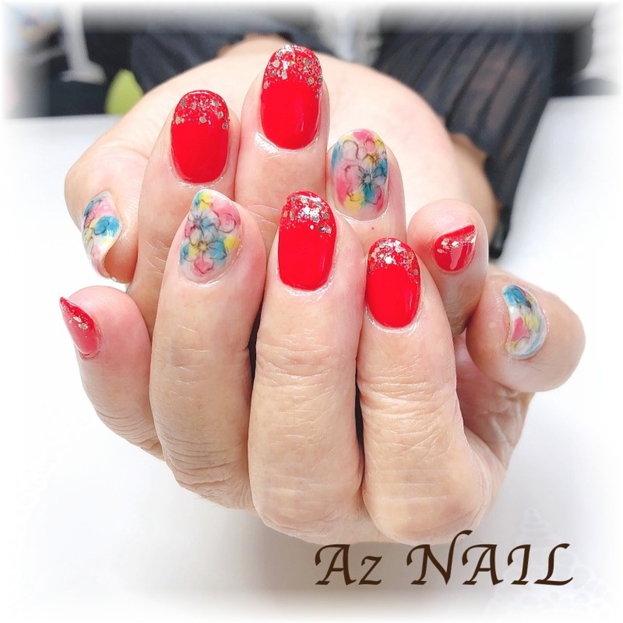 旅行 リゾート 浴衣 デート ホログラム Az Nail ゆき のネイルデザイン No ネイルブック