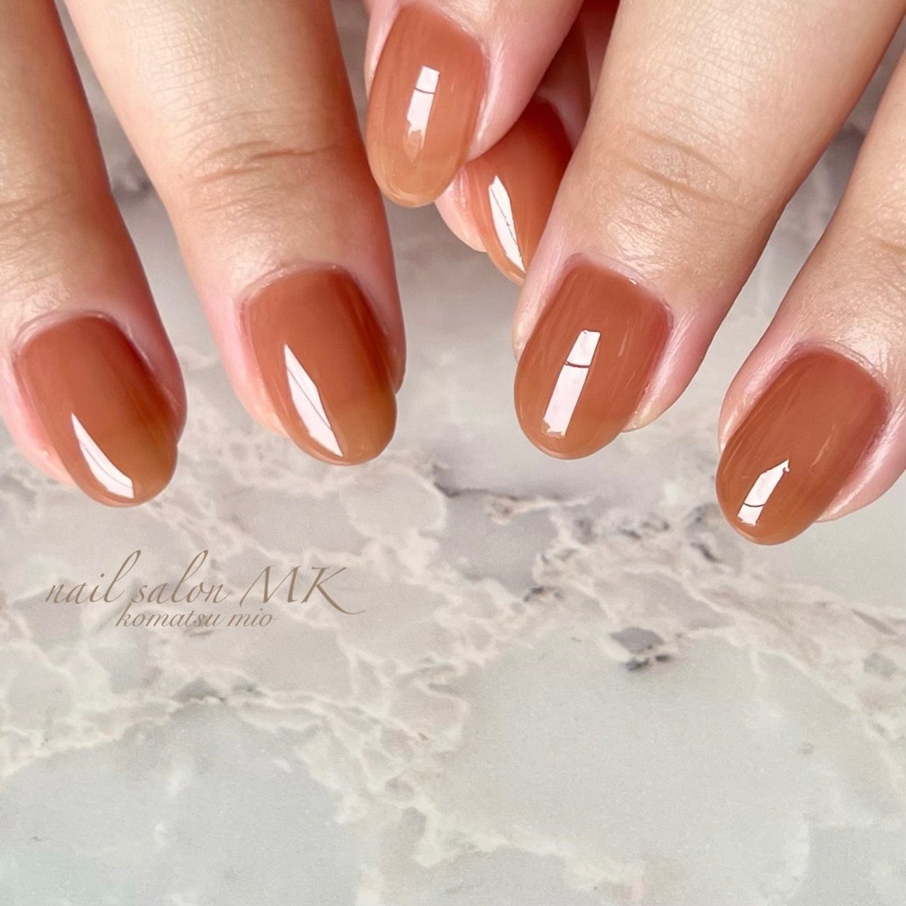 夏 秋 ハンド ワンカラー ショート Nail Salon Mkのネイルデザイン No ネイルブック