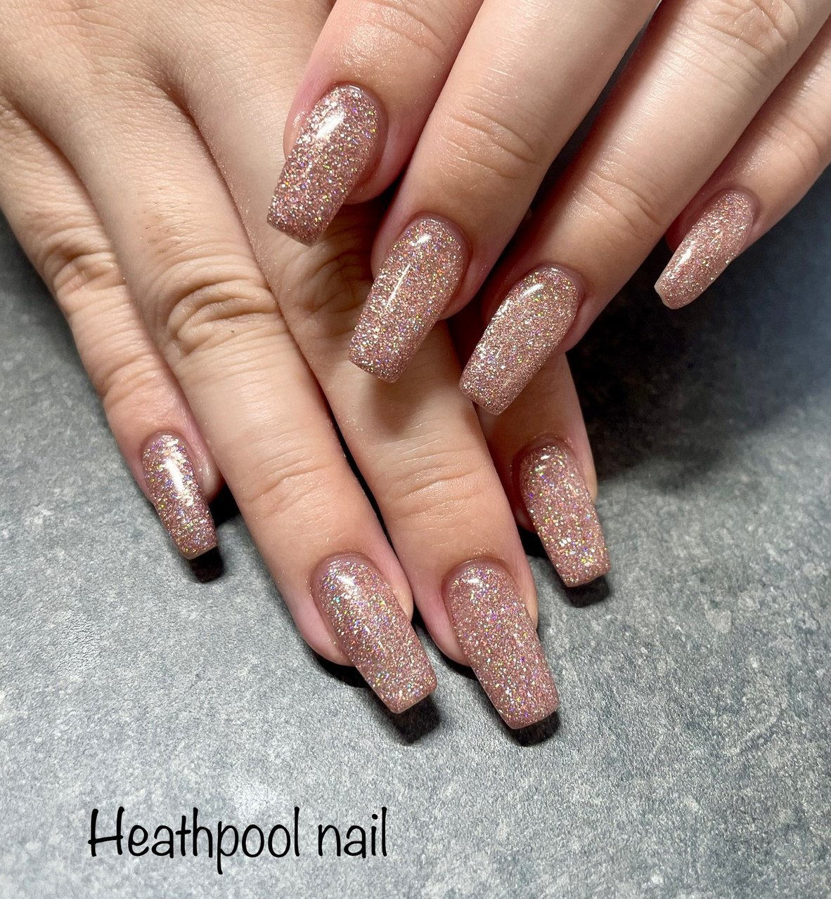 ハンド ラメ ワンカラー ピンク ジェルネイル Heathpoolnailのネイルデザイン No ネイルブック