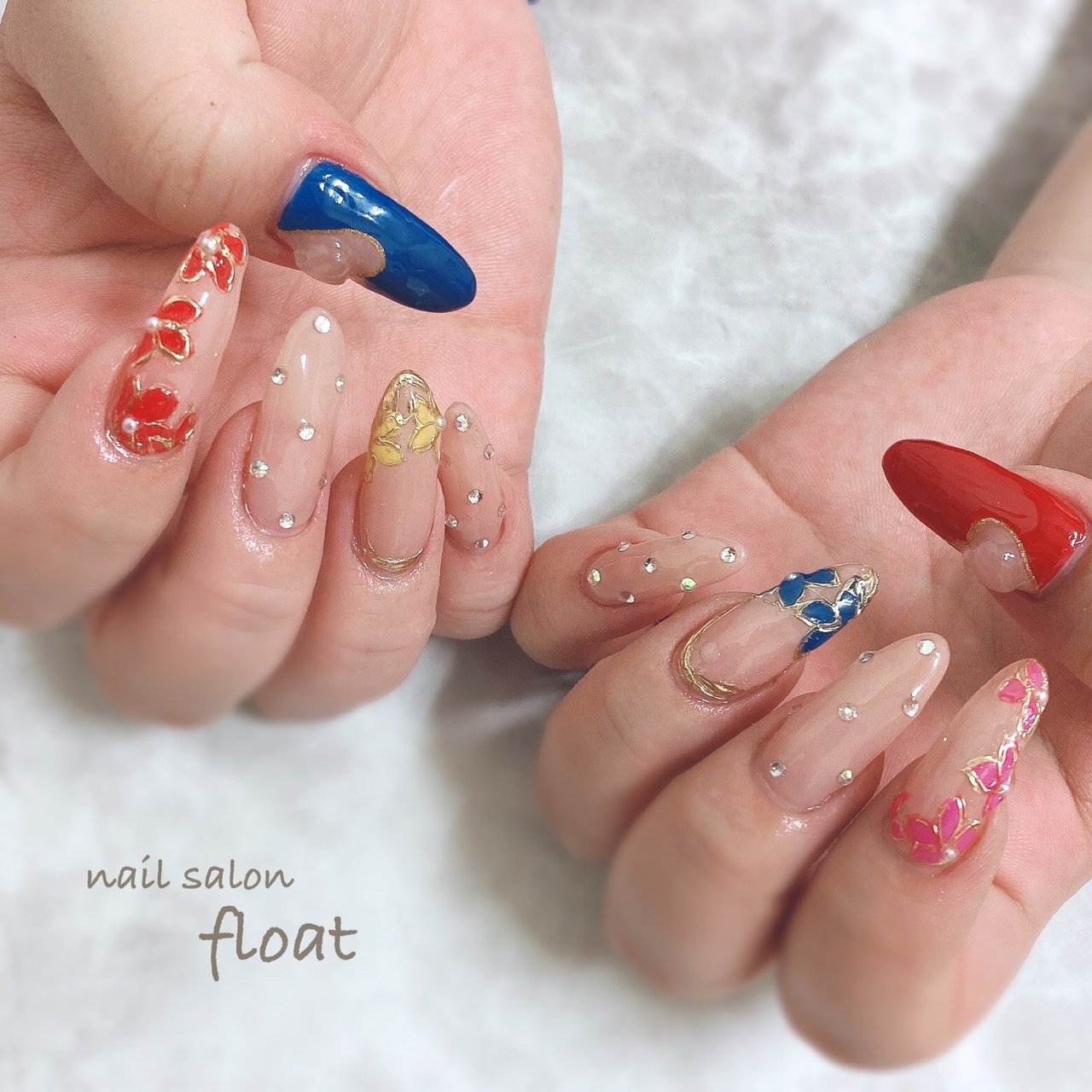 夏 秋 オールシーズン 女子会 ハンド Nail Salon Floatのネイルデザイン No ネイルブック