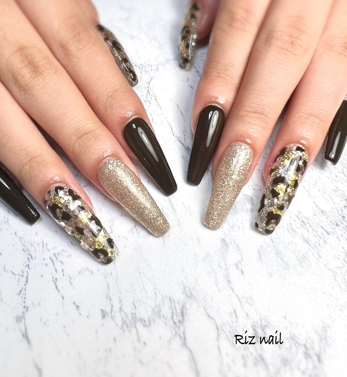 秋/冬/ハンド/ホログラム/ラメ - Riz nailのネイルデザイン[No.7521471