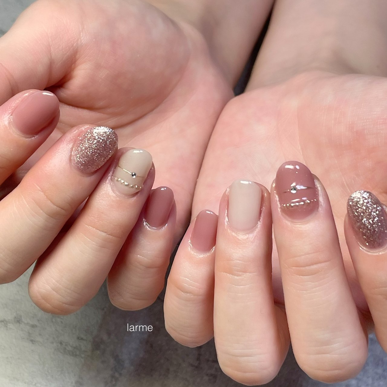 ハンド ベージュ ピンク Nailroomlarmeのネイルデザイン No ネイルブック