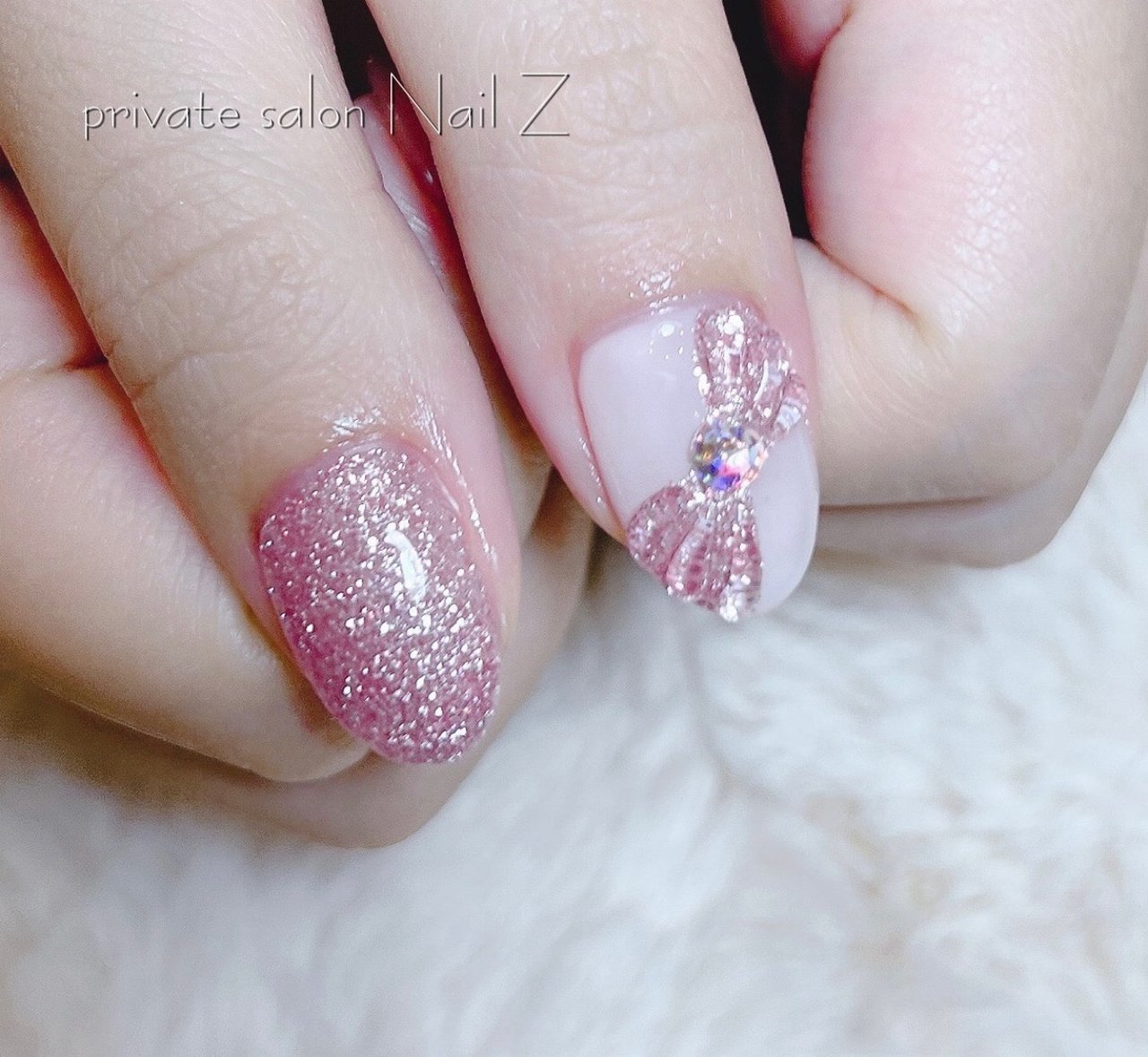 ハンド 3d リボン ぷっくり キラキラ Nail Z ネイルジー のネイルデザイン No ネイルブック