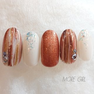 縦マーブルのネイルデザイン ネイルブック