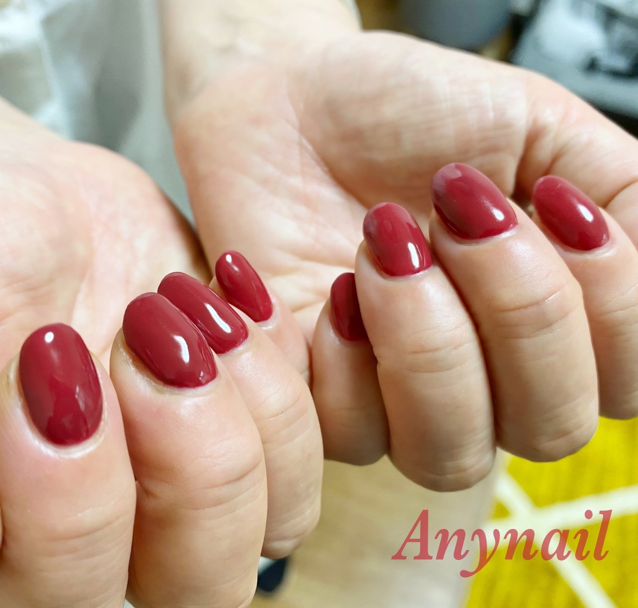 秋 オフィス 女子会 ハンド ワンカラー Any Nail Kitaayaseのネイルデザイン No ネイルブック