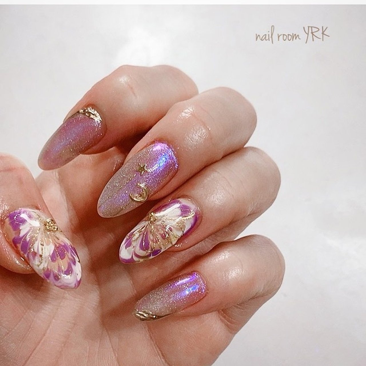 秋/ハロウィン/ハンド/ピーコック/マグネット - nail room YRKのネイル