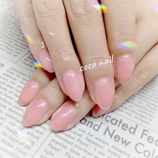 シアーピンクネイルのネイルデザイン ネイルブック