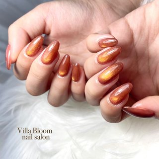 ［21］ネイルチップ マグネットネイル オレンジ うるうる ビー玉 オーダー 21］ネイルチップ マグネットネイル オレンジ うるうる ビー玉