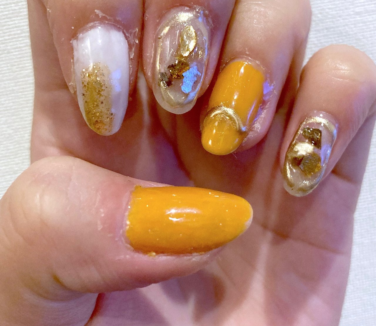 夏 オールシーズン ハンド ラメ ミラー あかぬーのネイルデザイン No ネイルブック