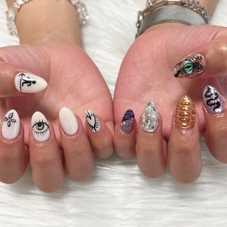 タトゥーネイルのネイルデザイン ネイルブック