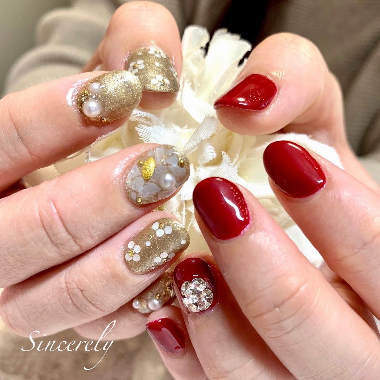 お正月 成人式 卒業式 浴衣 ハンド Sincerelyのネイルデザイン No ネイルブック