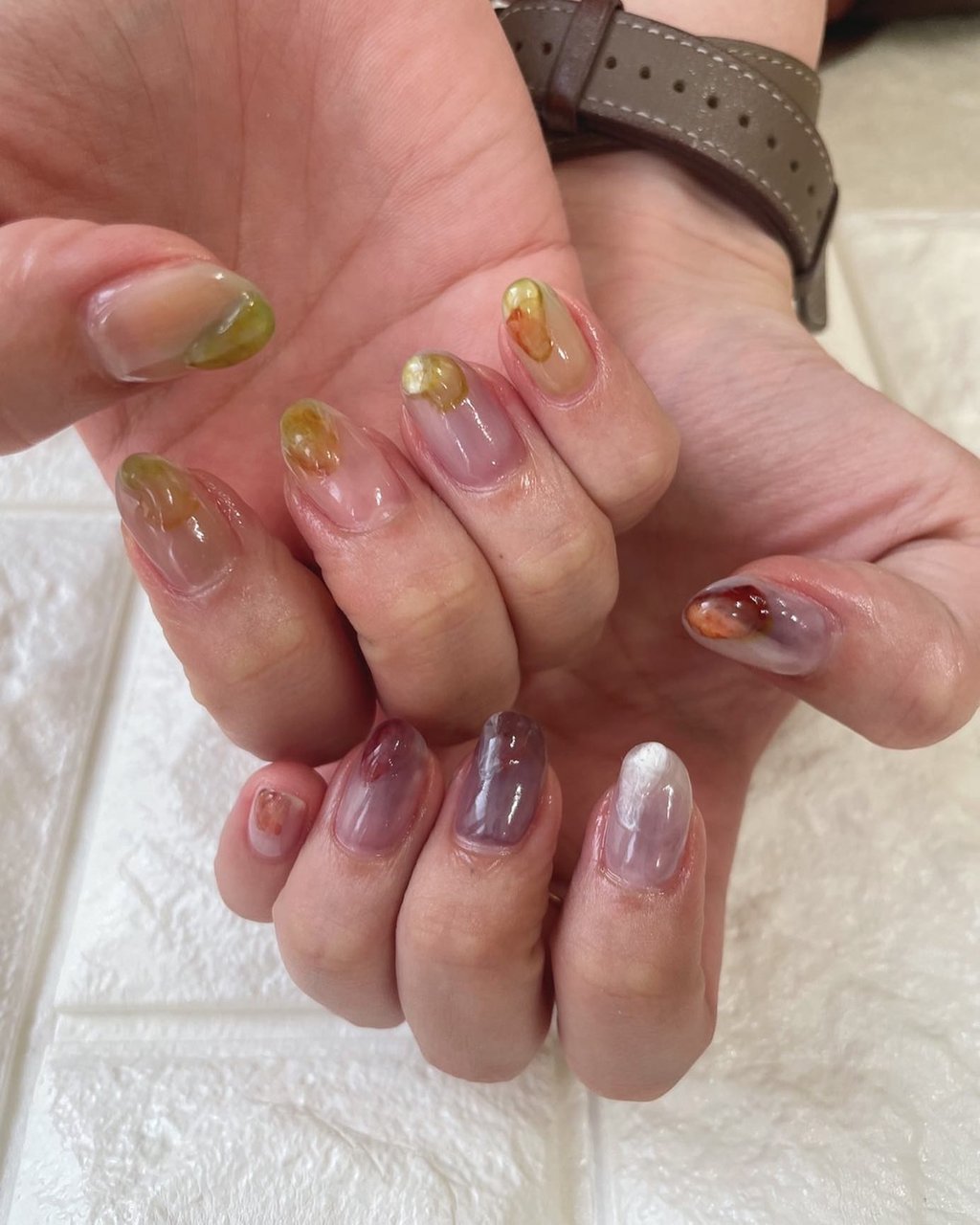 ハンド ニュアンス 個性派 ぷっくり ジェルネイル 石橋泰子のネイルデザイン No ネイルブック