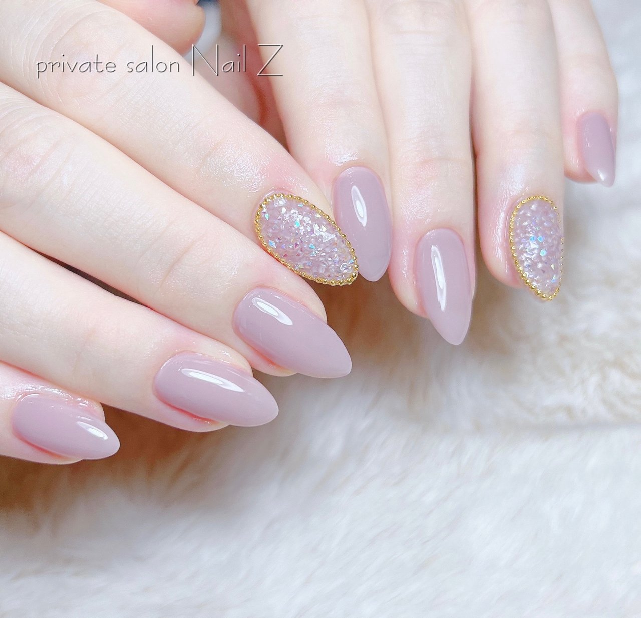 ハンド/キラキラ/韓国/ロング/オーバル - Nail Z (ネイルジー)のネイル