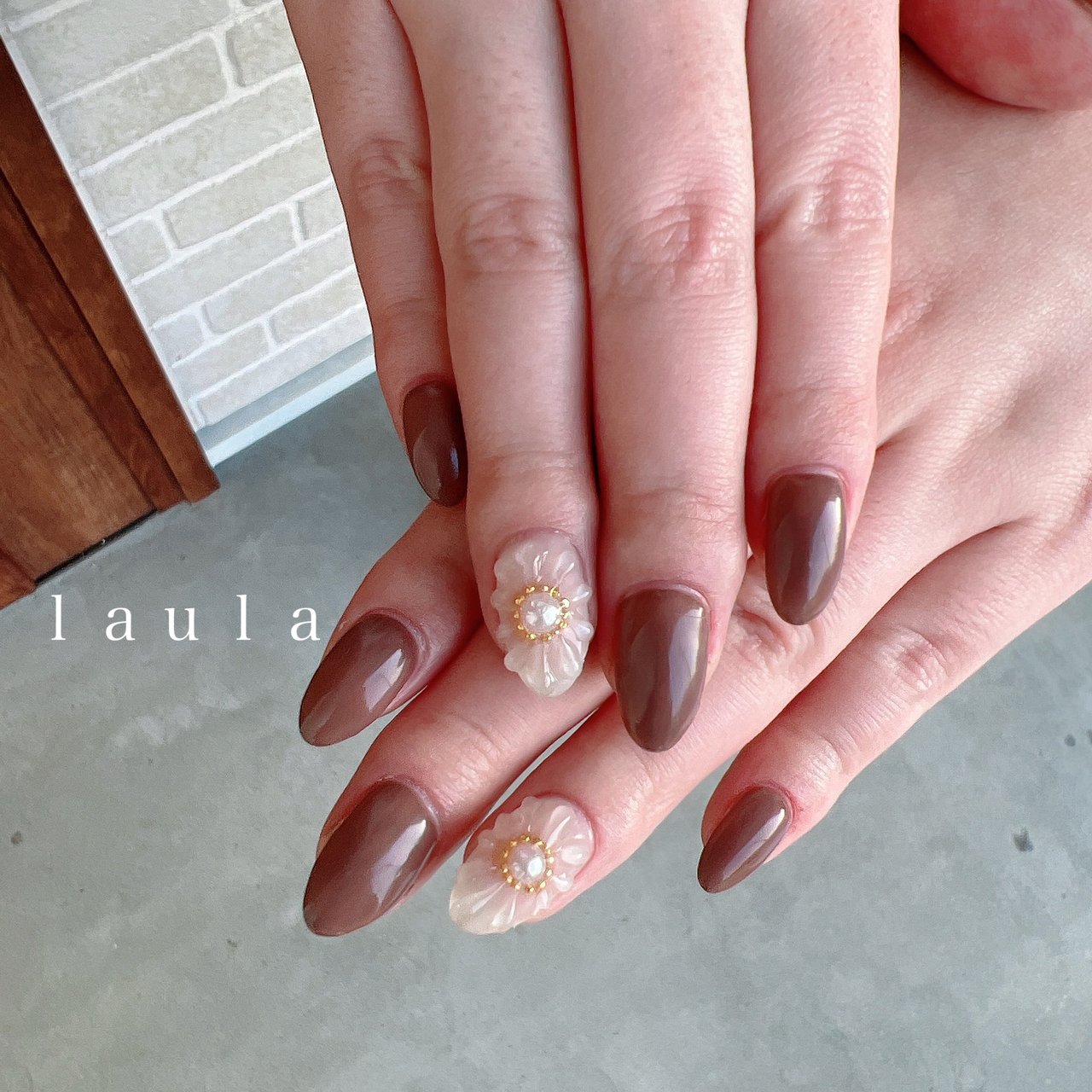 秋/ハンド/フラワー/3D/ぷっくり - laula nailのネイルデザイン[No 