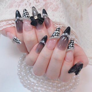 シースルー ブラックのネイルデザイン ネイルブック