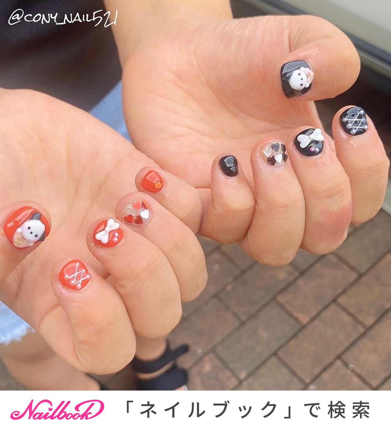 ハート　痛ネイルオーダー 痛ネイル✝️manami💎 | . お客様オーダー ENHYPENネイル