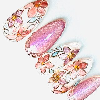 ピンクの薔薇の鏡　ステンドグラス お正月特価】ステンドグラスのミラー＊ピンクの薔薇＊壁掛け鏡 その他