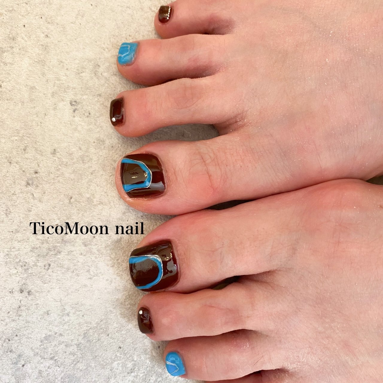 夏 秋 デート 女子会 フット Ticomoon Nailのネイルデザイン No ネイルブック