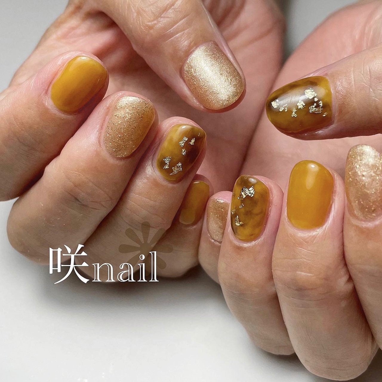秋 オフィス デート 女子会 ハンド 咲nail サキネイル のネイルデザイン No ネイルブック