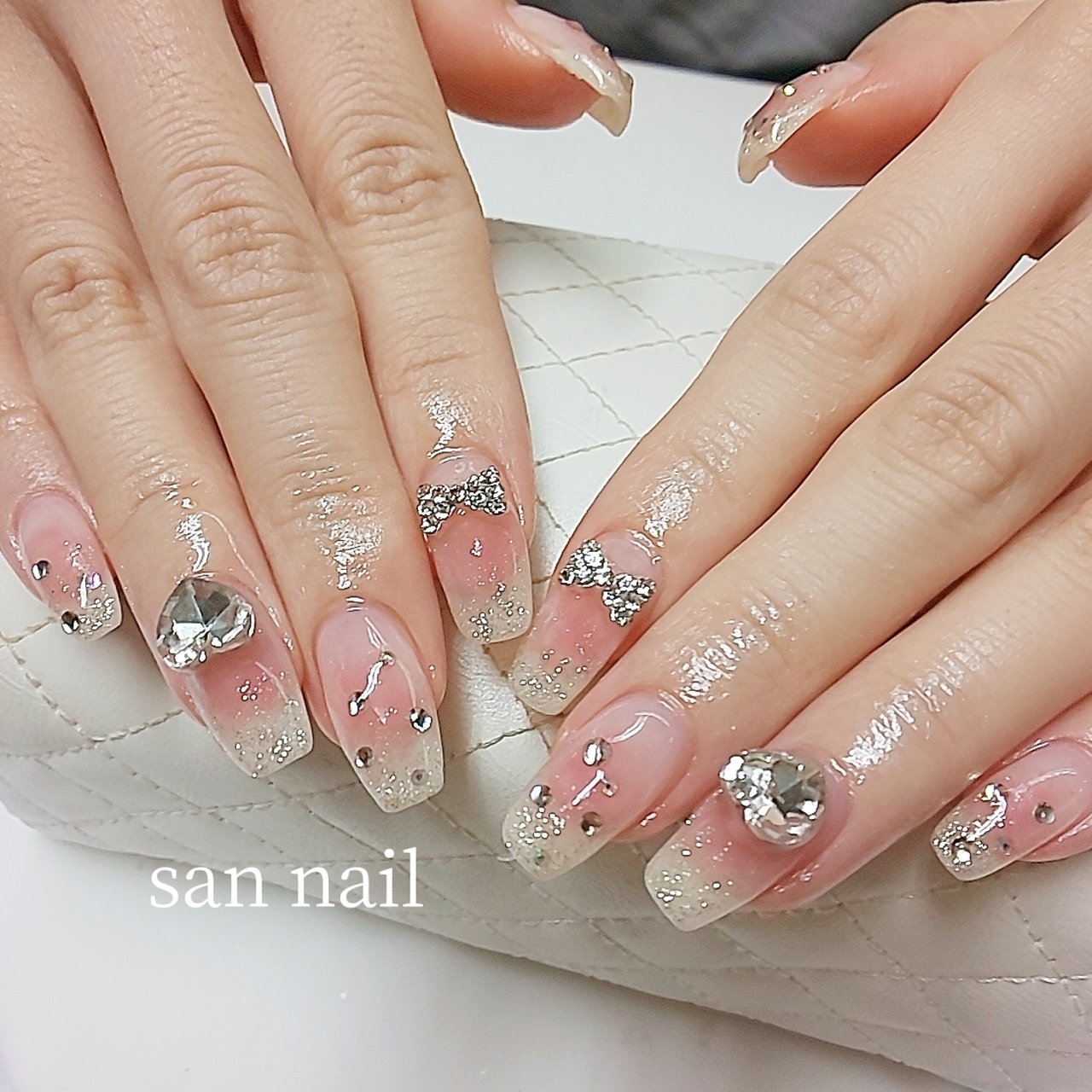 夏 オールシーズン ブライダル パーティー ビジュー San Nailのネイルデザイン No ネイルブック