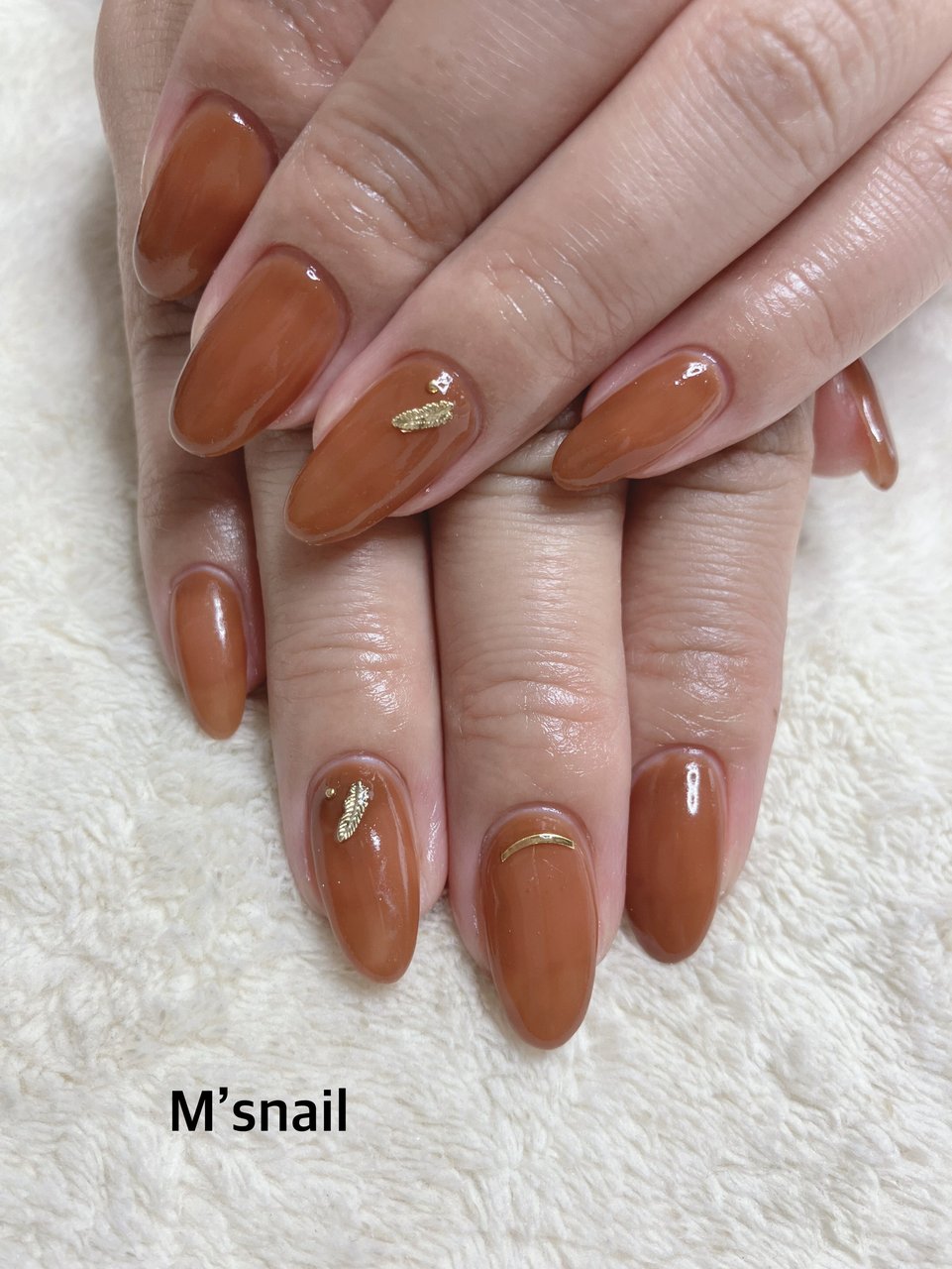 秋 旅行 ハンド ワンカラー ミディアム M S Nailのネイルデザイン No ネイルブック