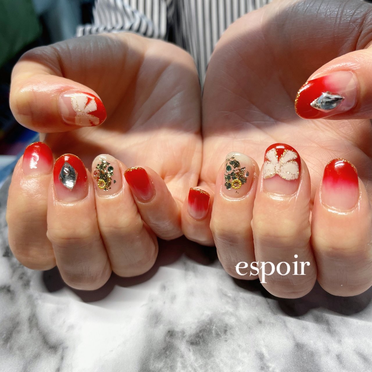 オールシーズン パーティー 女子会 ハンド リボン Espoir エスポワール のネイルデザイン No ネイルブック