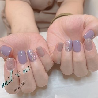 くすみパープルのネイルデザイン ネイルブック