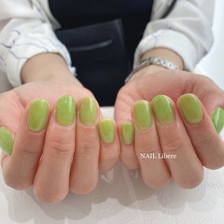 黄緑のネイルデザイン ネイルブック