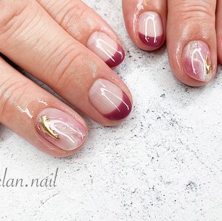 ピンク ゴールド 赤のネイルデザイン ネイルブック