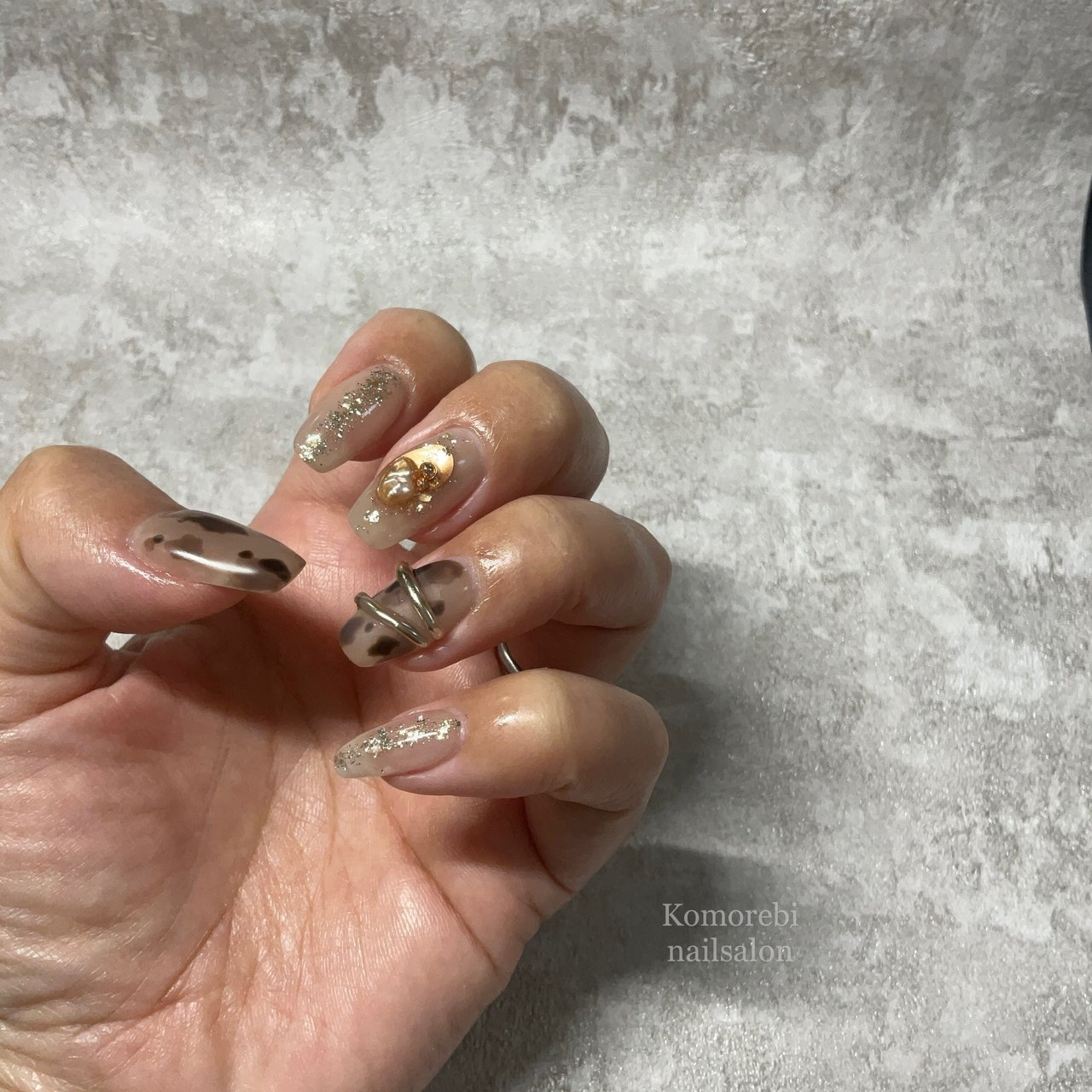 秋 冬 オフィス 女子会 ハンド Komorebi Nailsalonのネイルデザイン No ネイルブック