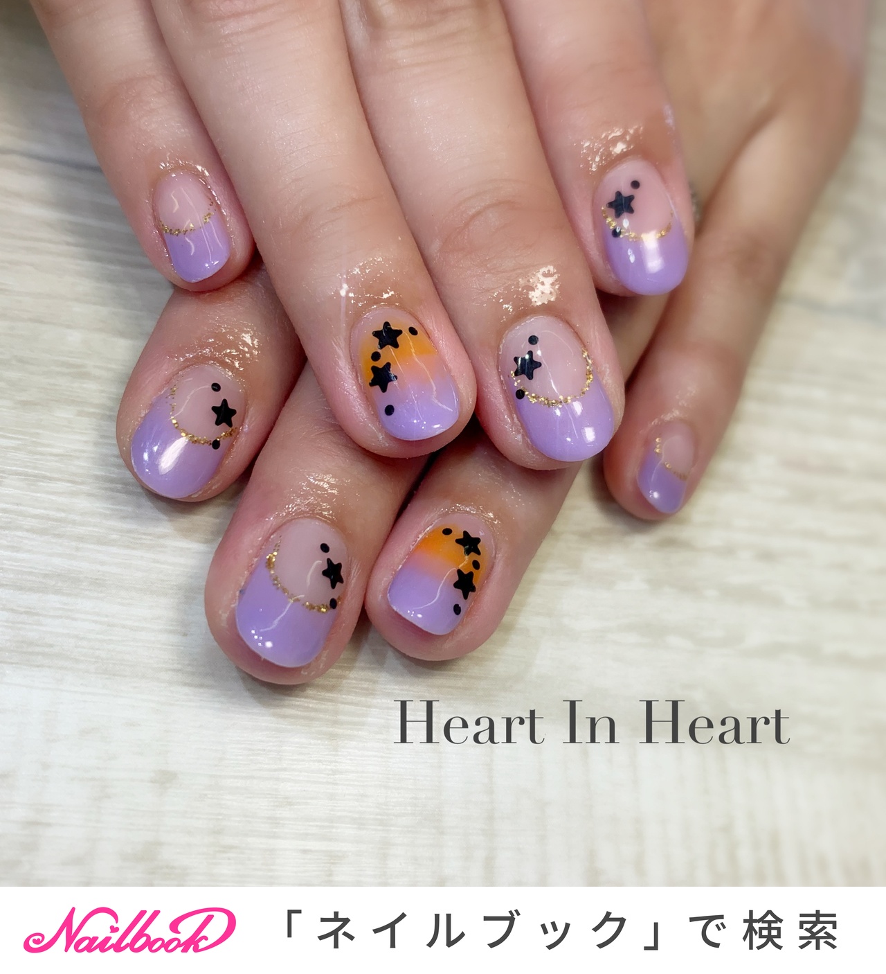 お客様完成品♡ガーリーフレンチ　紫ネイル　紫担当 フレンチネイル 子供 小学生 お客様完成品♡ガーリーフレンチ 紫ネイル パープル フレンチネイル