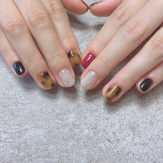 23年 新着順 黒べっ甲のネイルデザイン ネイルブック
