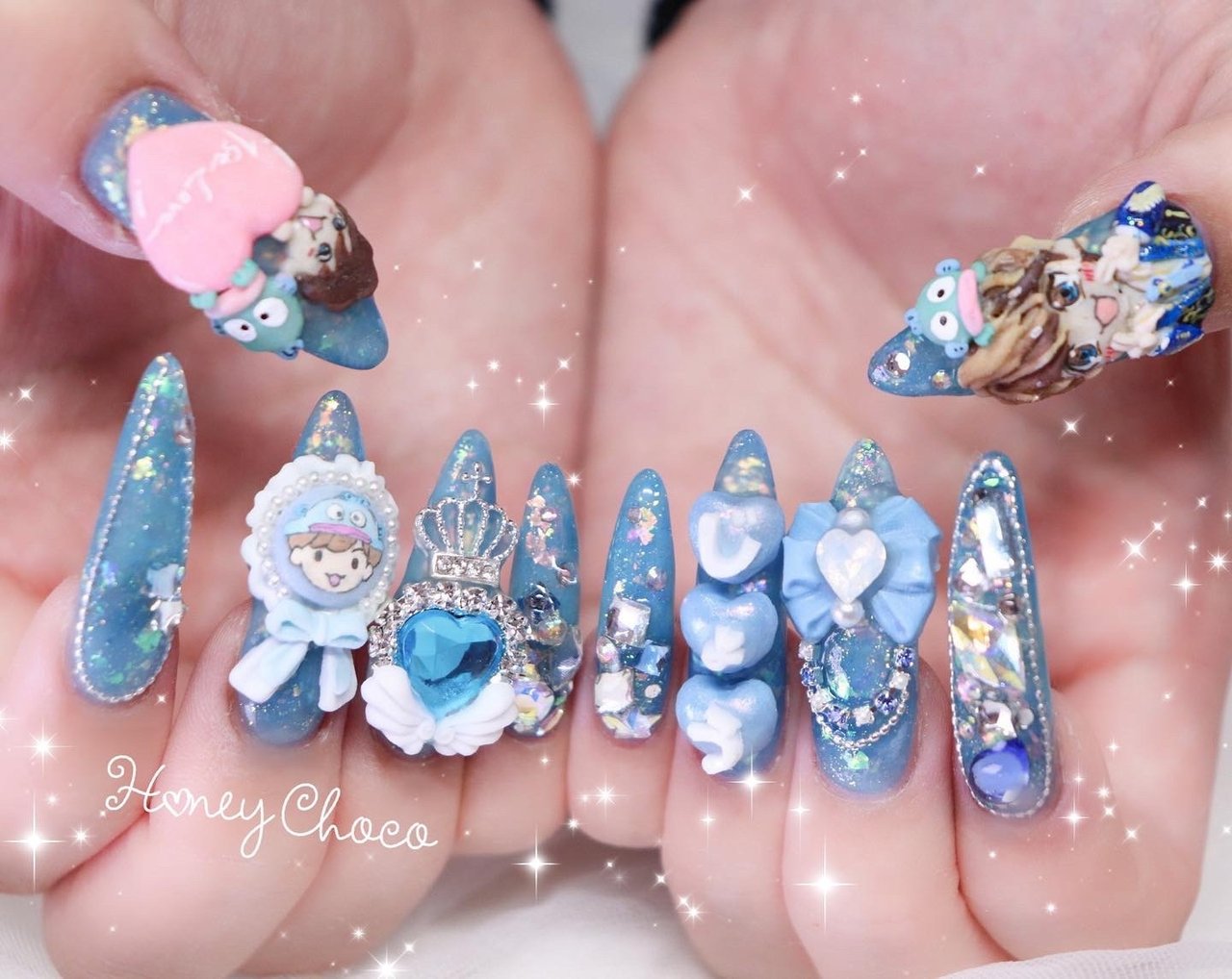 オールシーズン/ライブ/ビジュー/ハート/3D - Nail Salon＆school