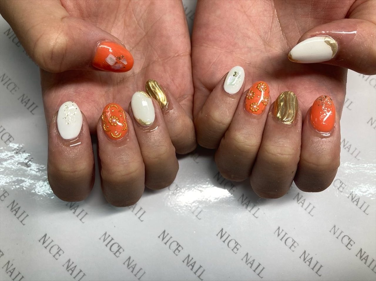 春/秋/成人式/ハンド/押し花 - NICENAIL_FUNABASHIのネイルデザイン[No