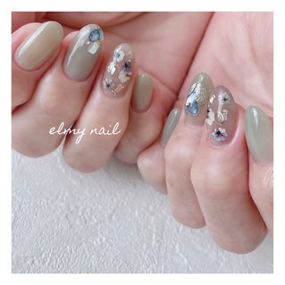 押し花 ワイヤーのネイルデザイン ネイルブック