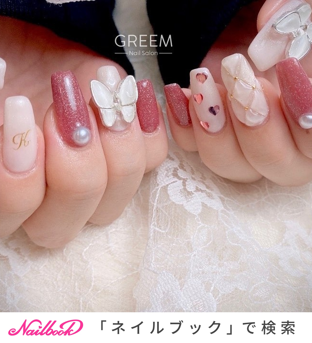 人気順｜ピンク/#お名前ネイルのネイルデザイン｜ネイルブック