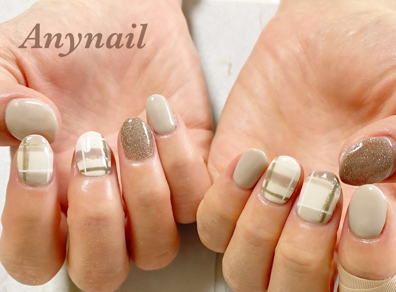 秋 冬 クリスマス ハンド ワンカラー Any Nail Kitaayaseのネイルデザイン No ネイルブック