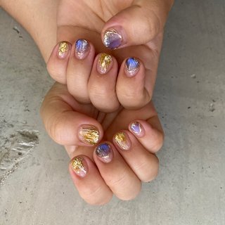 2024年】新着順｜パープル(紫)/#ネイルフラッフィーのネイルデザイン  