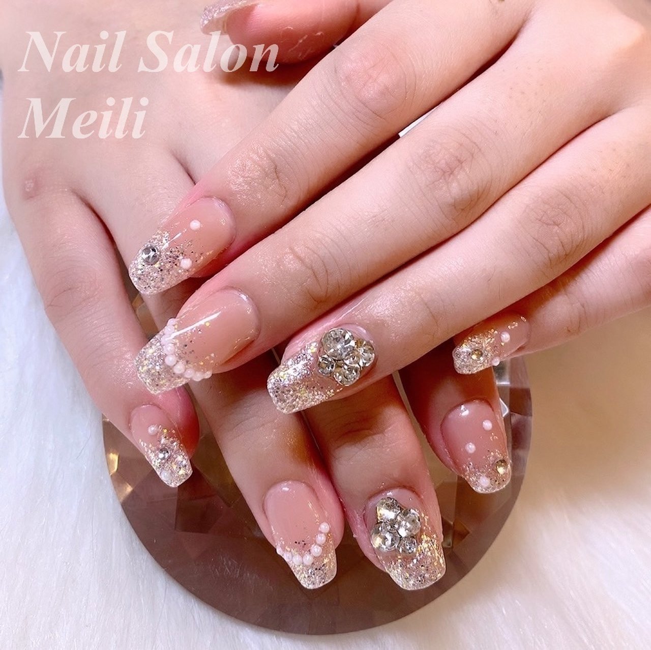 オールシーズン ハンド ミディアム ピンク ジェルネイル Nail Salon Meili 埼玉日進のネイルデザイン No ネイル ブック