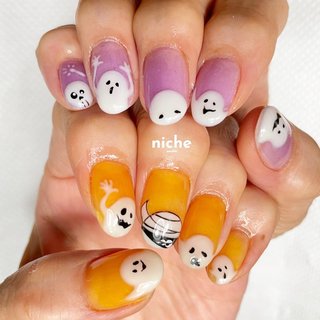 👻👻👻 .
.
.

ご予約受付中💅
初めてご来店のお客様キャンペーン 8800円
ジェル＋アート10本(手描き.エアブラシ.3D込み)

アクリルスカルプ＋2200円
.
https://lit.link/niche
.
LINEID ＠ynw6252k(＠マーク含む)
☎︎ 0353859231
定休日:毎週日曜日、第1.3月曜日
open11:00〜19:30(最終受付)
.
ネイルサロンが初めてのお客様、アクリル、スカルプチュア、その他爪のトラブルなどもお問い合わせ下さい☆
※キャラクターをご希望の際はご予約時にお知らせ下さいませ

. 
.
.
.

 #nails #ネイル #ネイルサンプル #ネイルアート #中野 #ペイントアート #ネイルデザイン#3dネイル#アートし放題 #おしゃれネイル#手描きネイル #トレンドネイル #ジェルネイル #naildesign #高円寺ネイルサロン#大人カジュアルネイル#nailsalonniche #ネイルサロンニッチ #手描きアート#中野ネイルサロン#nakano#中野ネイル#蓄光ネイル #おばけネイル#ハロウィンネイル#ハロウィン#halloween #halloweennails #秋 #オールシーズン #ハロウィン #ハンド #シースルー #シアー #個性派 #ミディアム #ラウンド #ホワイト #オレンジ #パープル #スカルプチュア #お客様 #nailsalonniche ネイルサロンニッチ #ネイルブック
