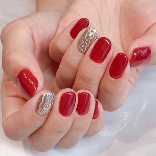 レッドネイルのネイルデザイン ネイルブック