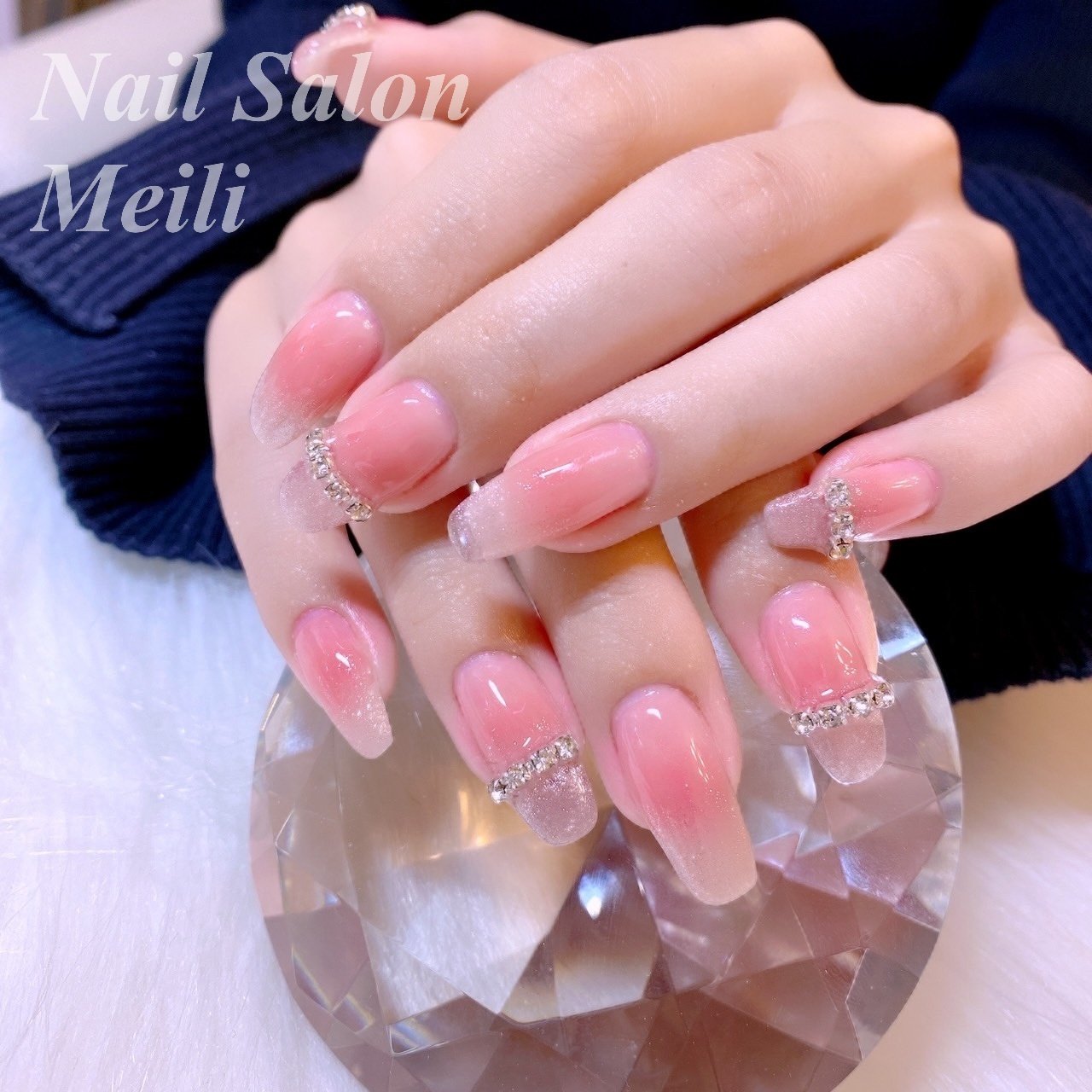 オールシーズン ハンド ミディアム ピンク ジェルネイル Nail Salon Meili 埼玉日進のネイルデザイン No ネイル ブック