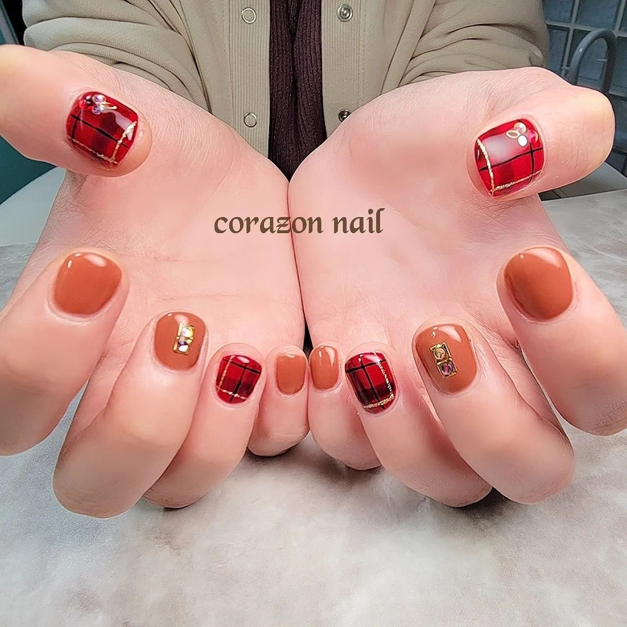 秋 冬 バレンタイン オフィス ハンド 武蔵浦和 Corazon Nailのネイルデザイン No ネイルブック