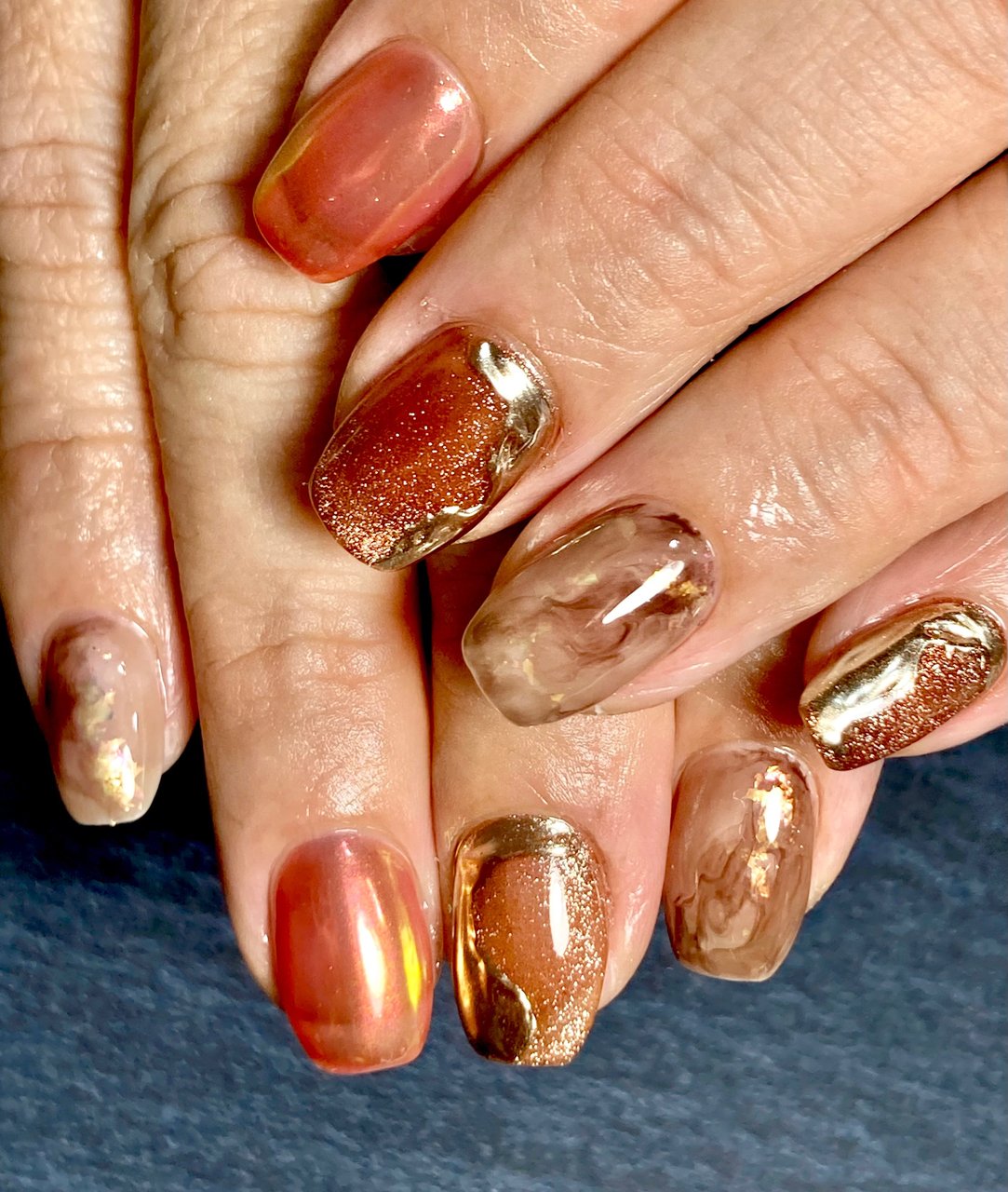 No.32 オーダーチップ 秋 冬 マグネット ミラー テラコッタ 3D No.252