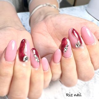 べっ甲 ピンクのネイルデザイン ネイルブック