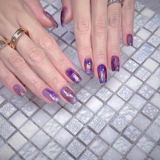 秋 氷宝石のネイルデザイン ネイルブック